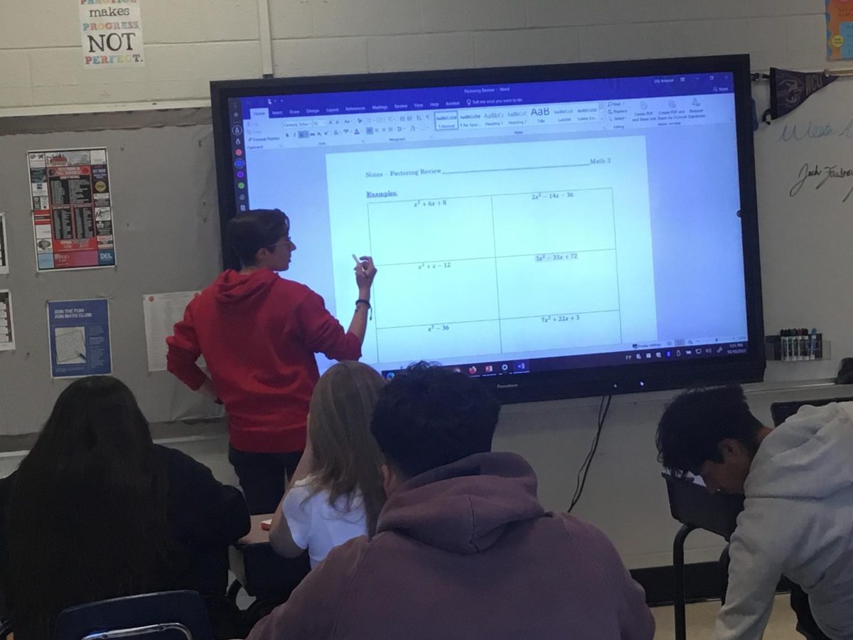 Ms. Amoon reviewing factoring.